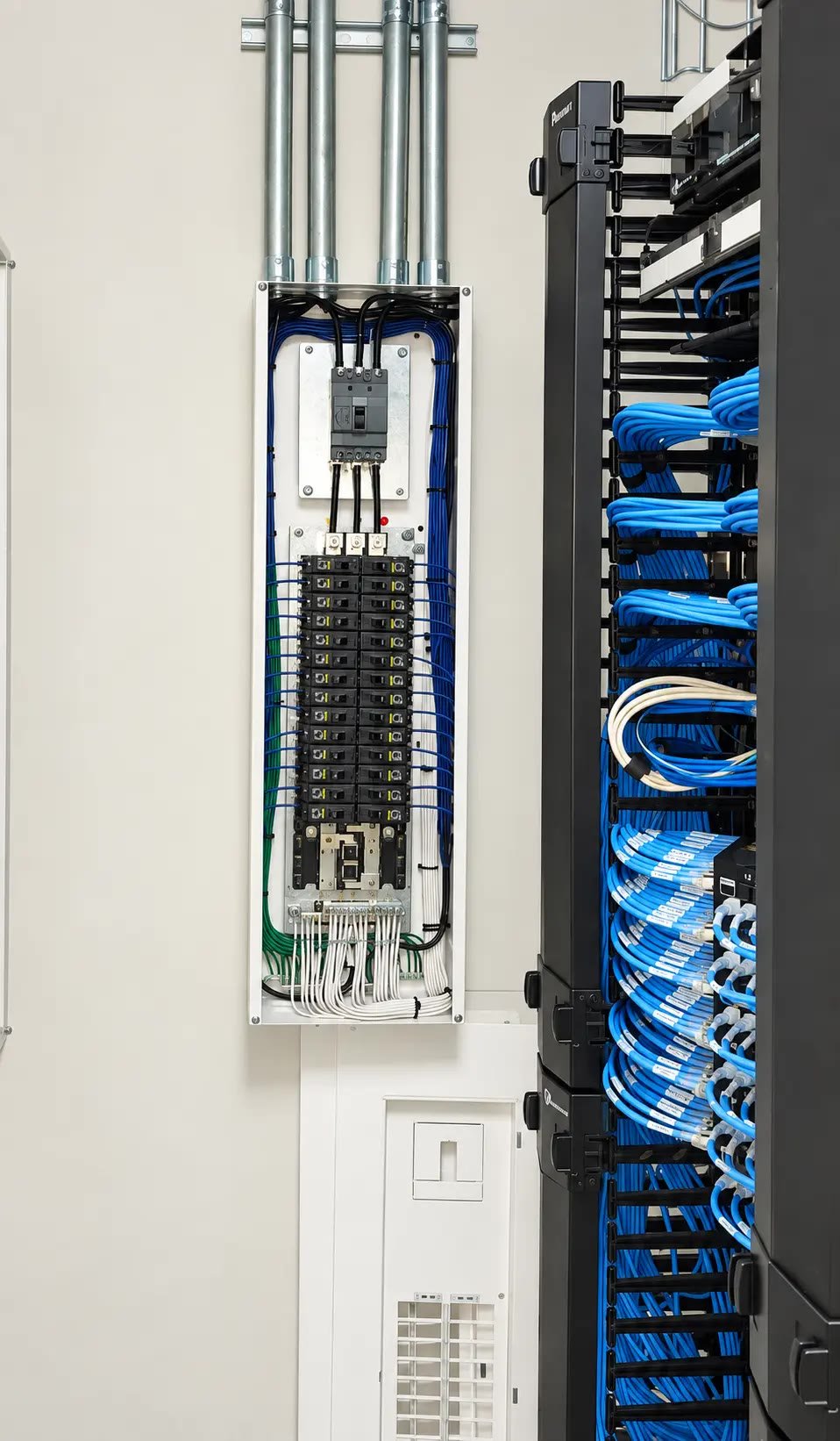 Integración de tablero y rack de comunicaciones